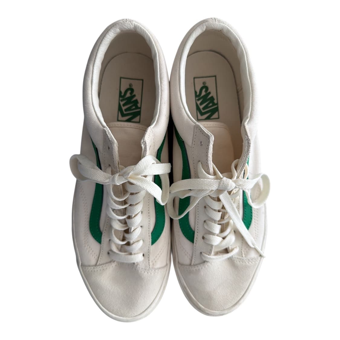 반스 스타일 36 아이보리/그린 스니커즈 상품이미지1