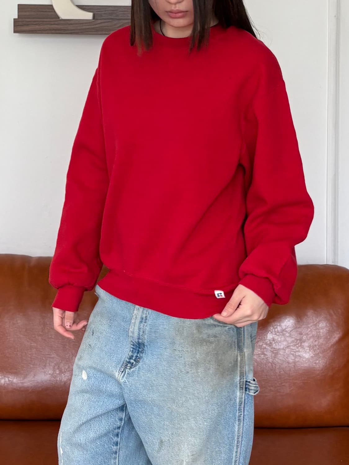 90‘s MADE IN USA 🇺🇸 러셀 맨투맨 레드 상품이미지5