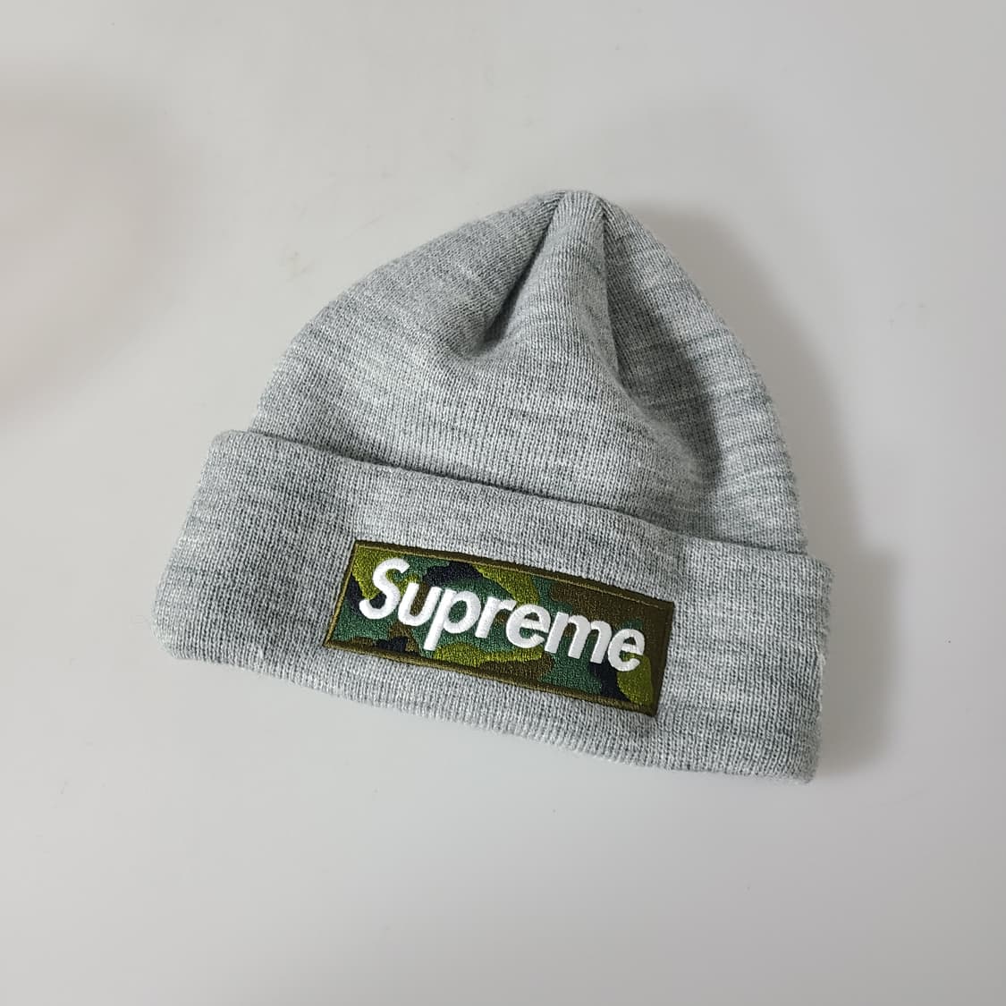 슈프림 X 뉴에라 박스로고 비니 헤더 그레이 OS 상품이미지3