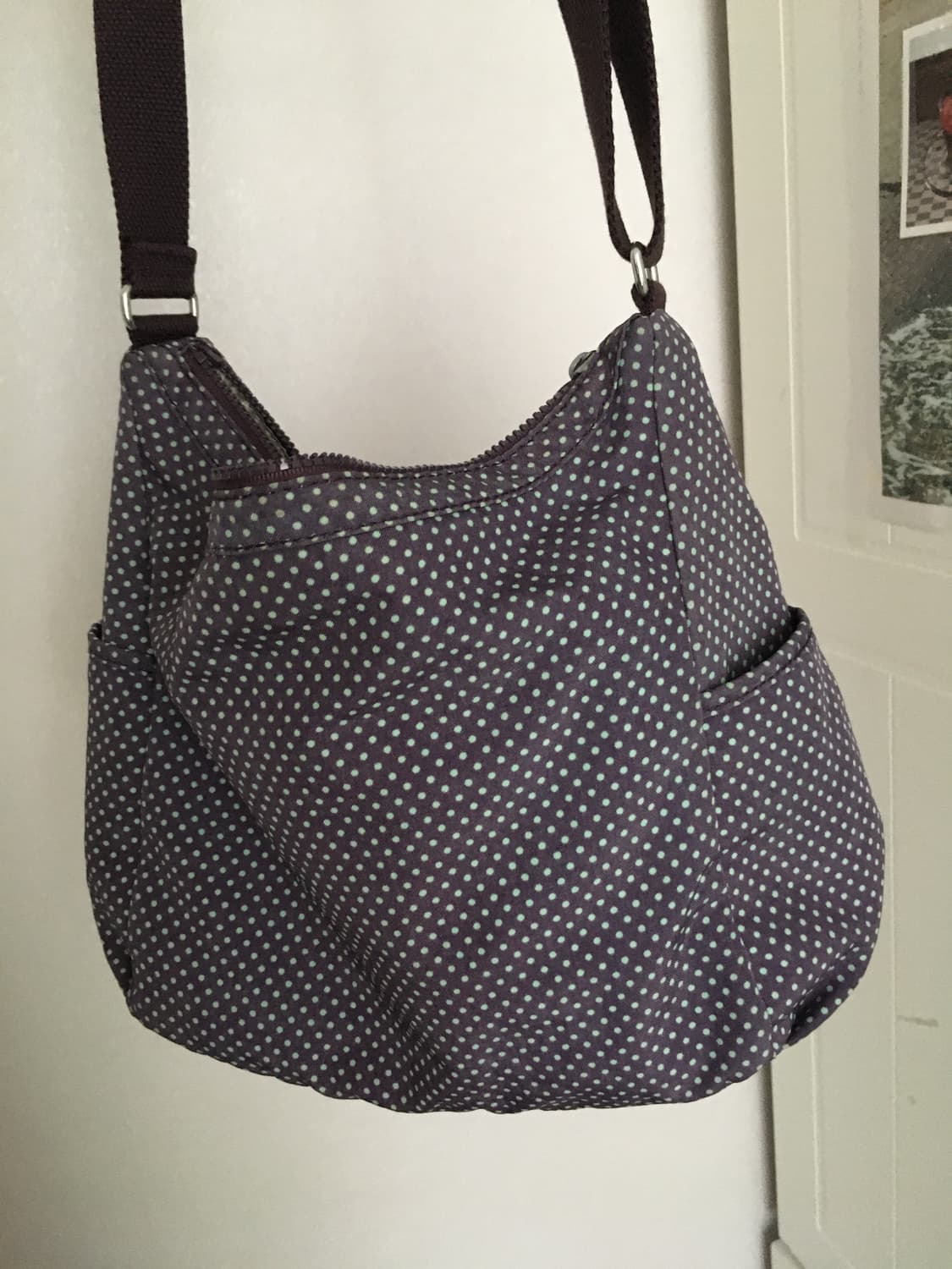 빈티지 키플링 도트 퍼플 포도 크로스백 희귀 보라 연두 상품이미지5