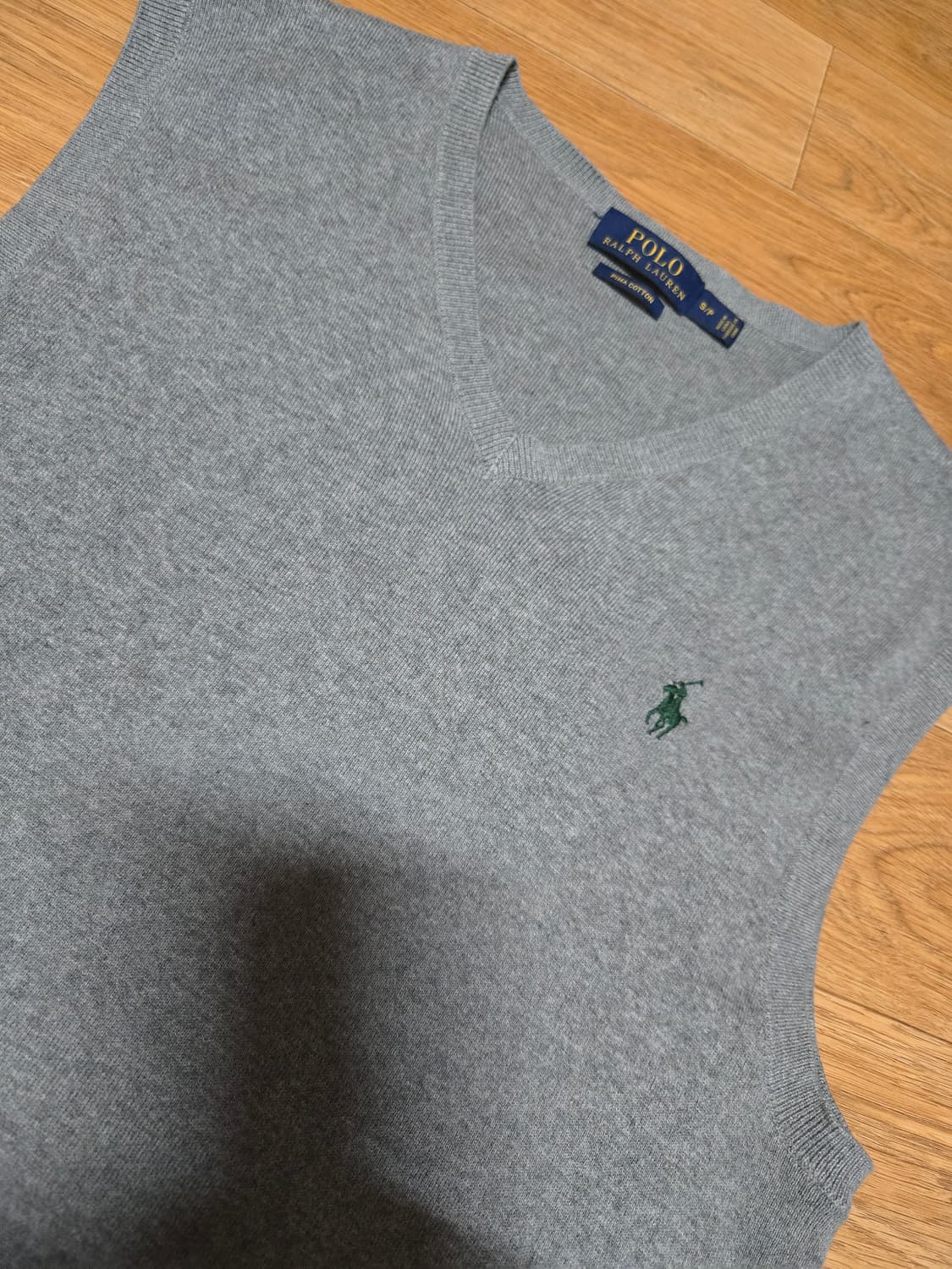 폴로 랄프로렌 피마코튼 그레이 니트 베스트 상품이미지2