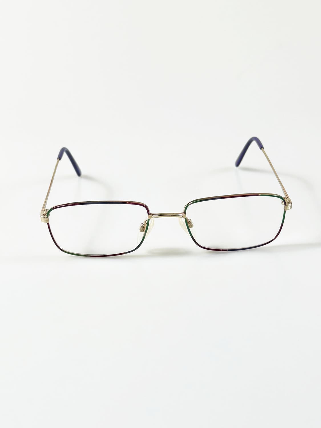 90s 멀티컬러 슬림 스퀘어 프레임 빈티지 안경 상품이미지1