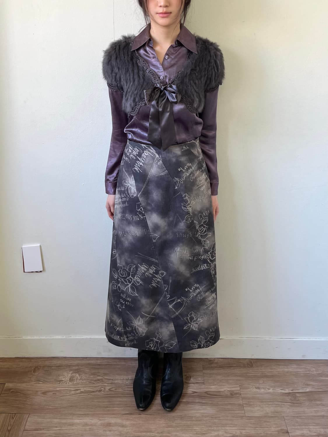 Topyo 드로잉 스커트 상품이미지8