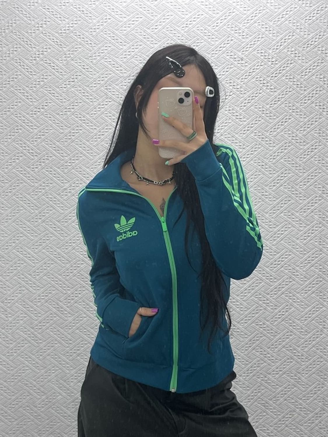 아디다스 Y2K 피스타치오 민트 져지 집업 100 C06998 상품이미지2