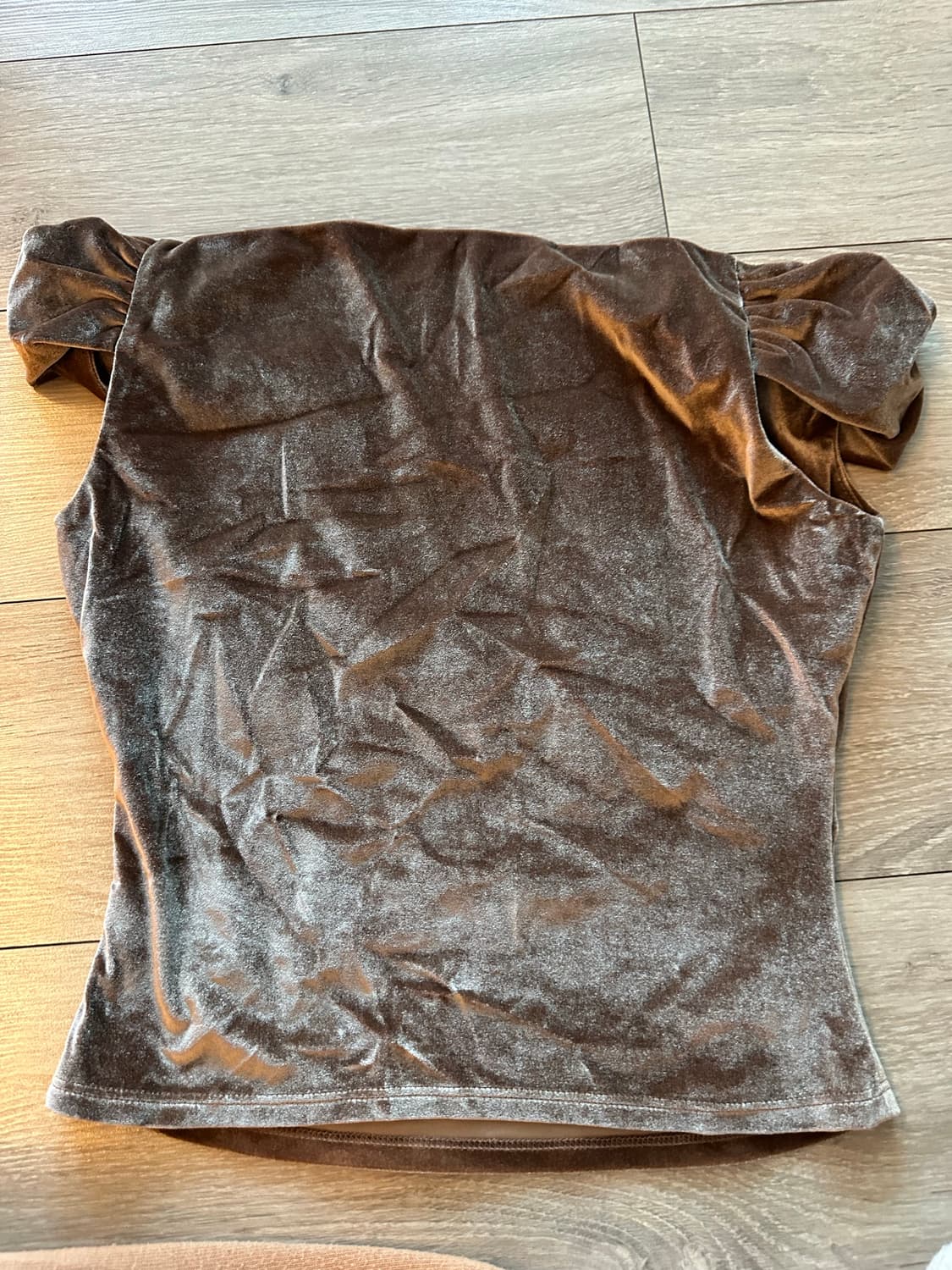 Reformation 리포메이션 브라운 셀로 니트 벨벳 오프숄더 탑 XS 상품이미지7