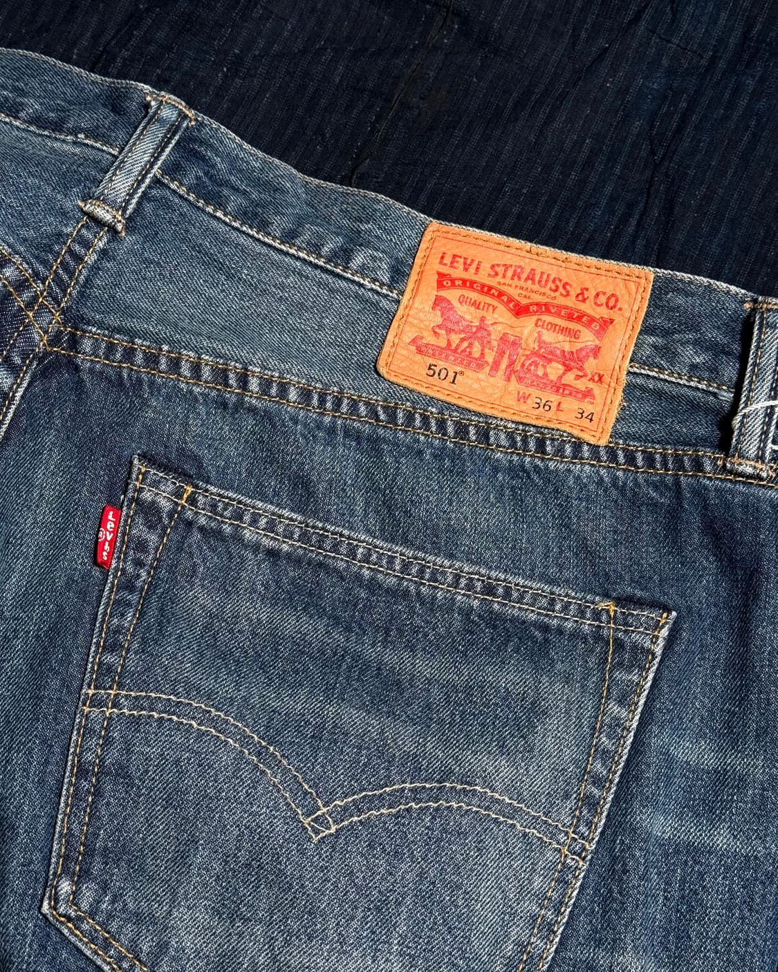 리바이스 501 스트레이트 핏 데님 팬츠 36 상품이미지6