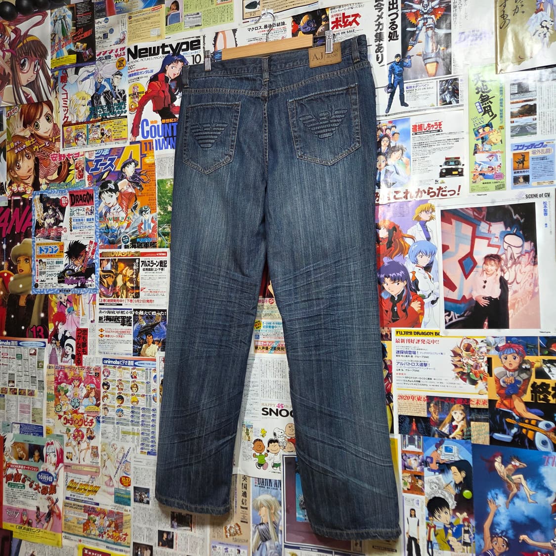 아르마니 진스 오버핏 백로고 데님 팬츠 상품이미지3