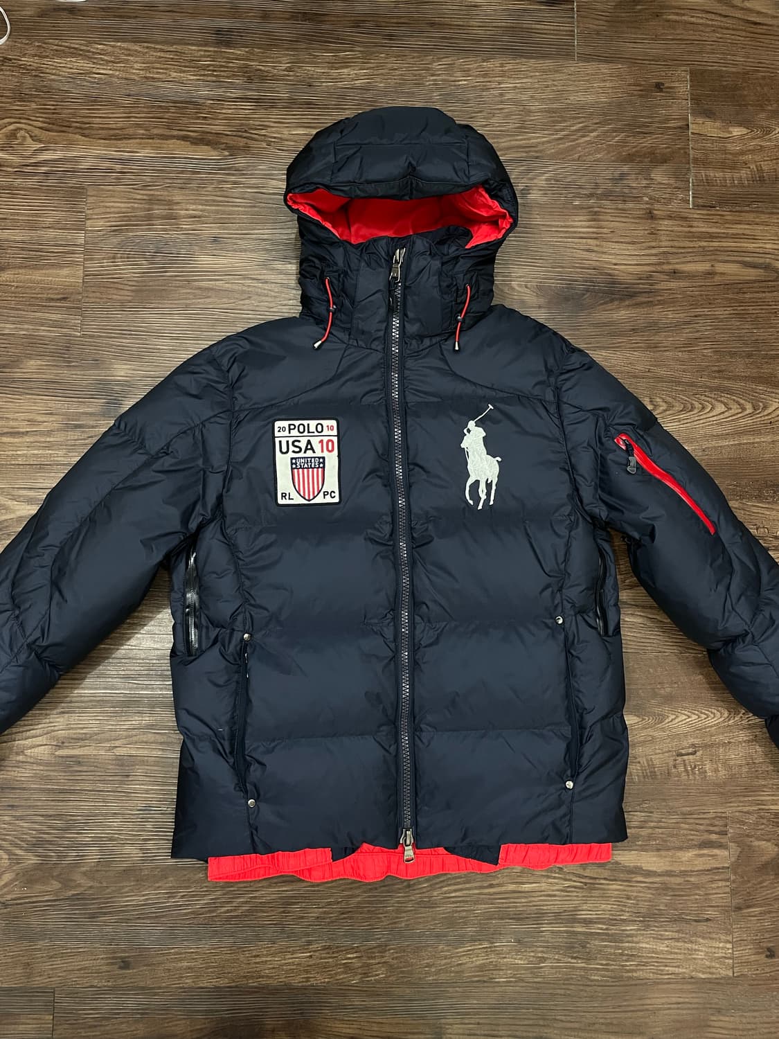 폴로 치프키프 빅포니 성조기 푸퍼 패딩 네이비 상품이미지1