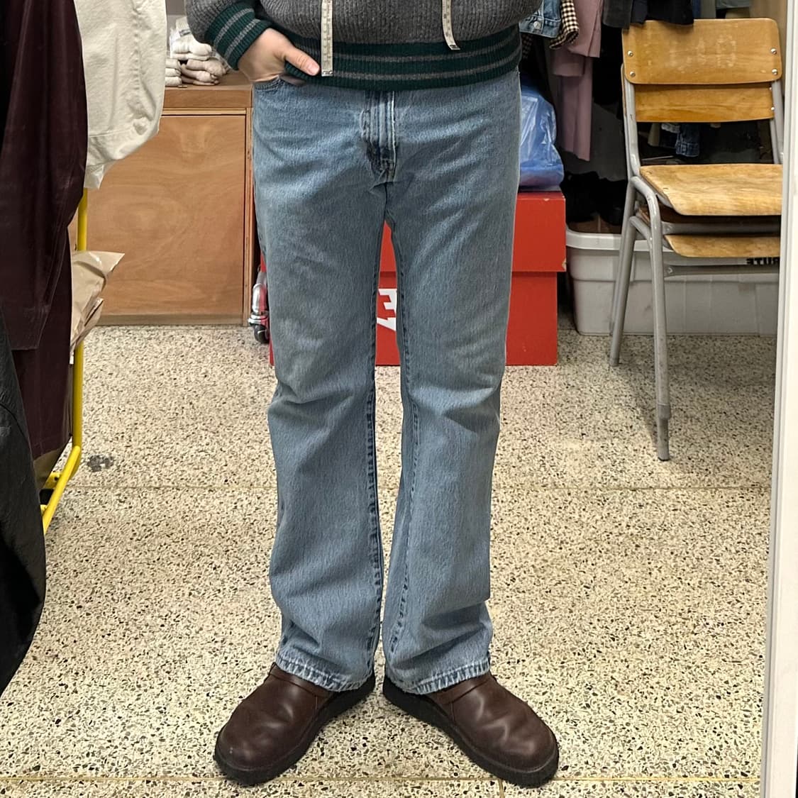 00‘s 리바이스 517 부츠컷 중연청 상품이미지1