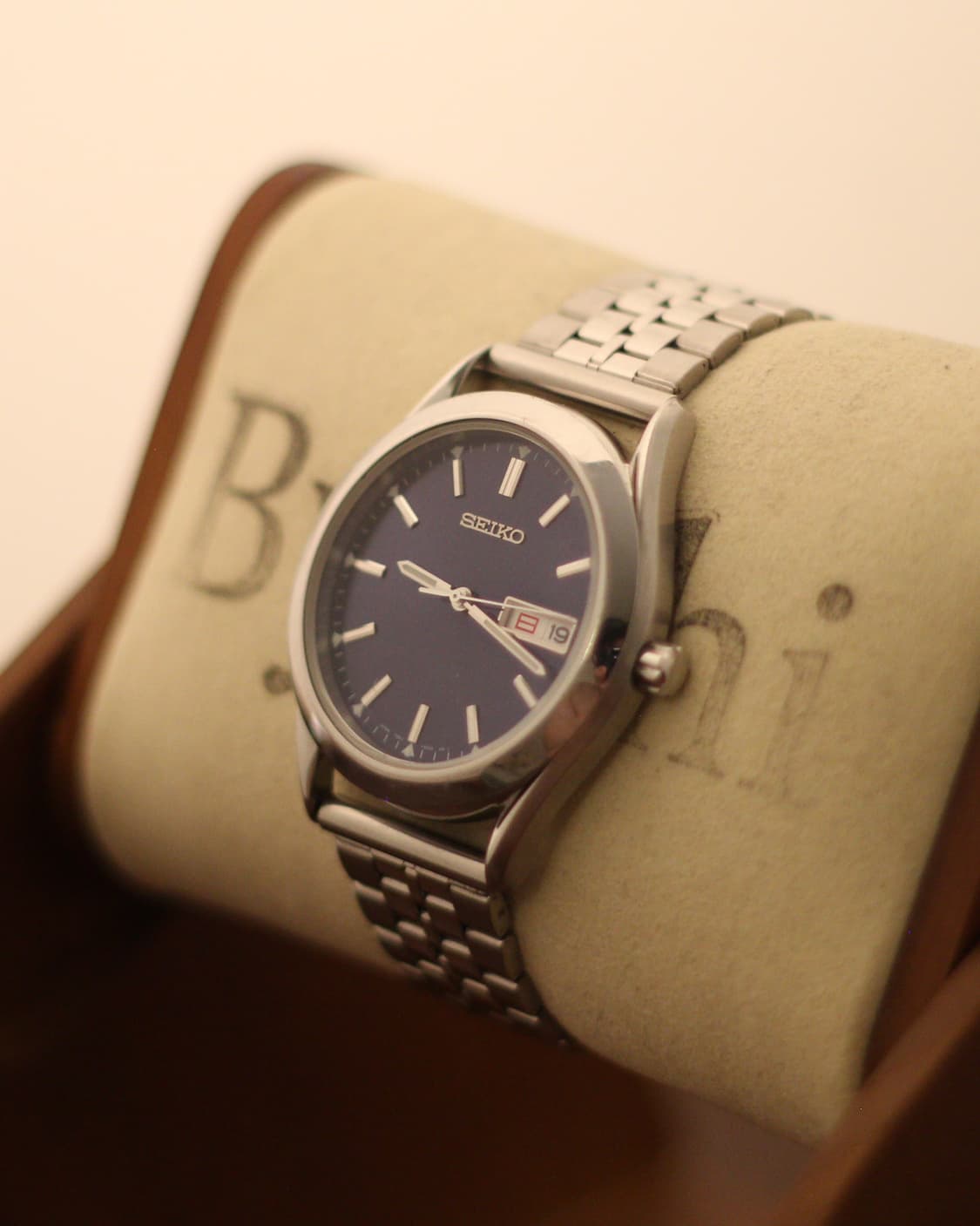 [Seiko] 세이코 네이비 다이얼 데이데이트 시계 상품이미지3