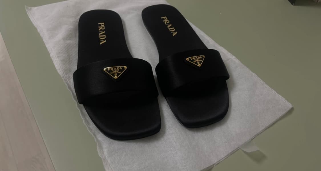 프라다 새틴 슬라이드 37 상품이미지1