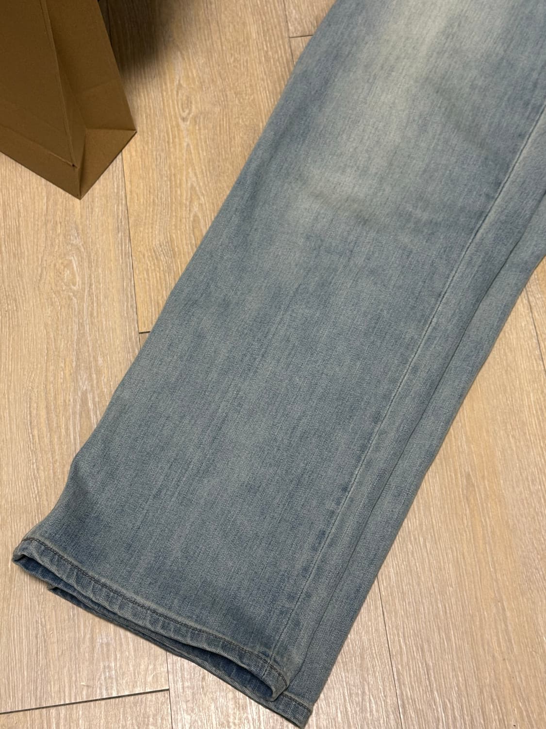 [프리미엄]KIPAS 와이드 데님 팬츠 [라이트 인디고] 상품이미지4