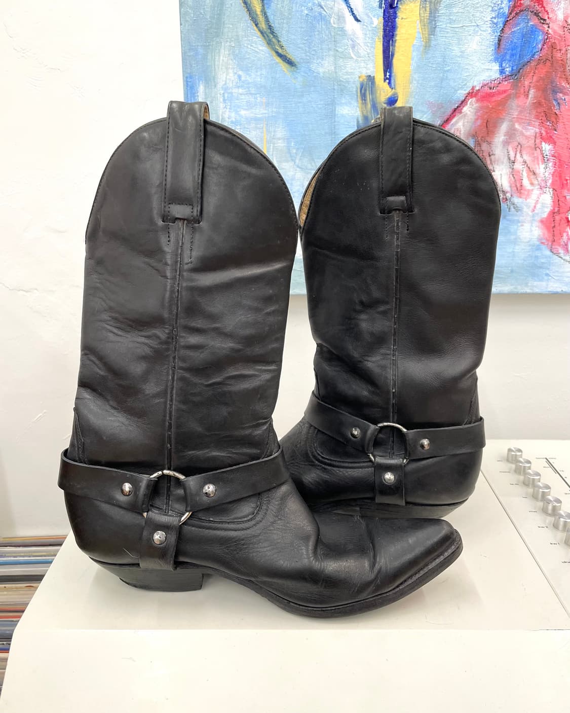 [270] 80-90s 레더 웨스턴 부츠 상품이미지1