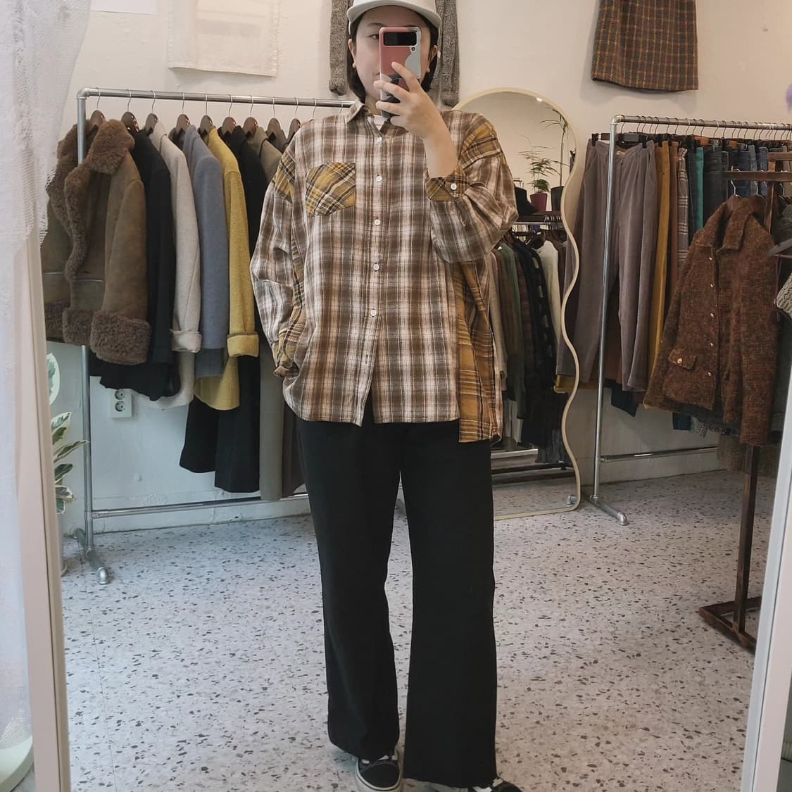 Gentle is.. 패치워크 면셔츠 상품이미지3