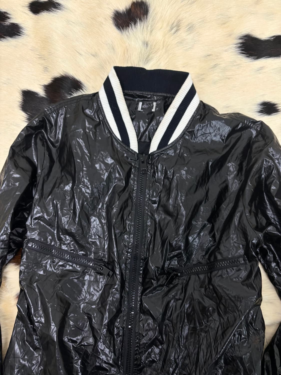 Glossy Zipper Detail Nylon Jacket 상품이미지8
