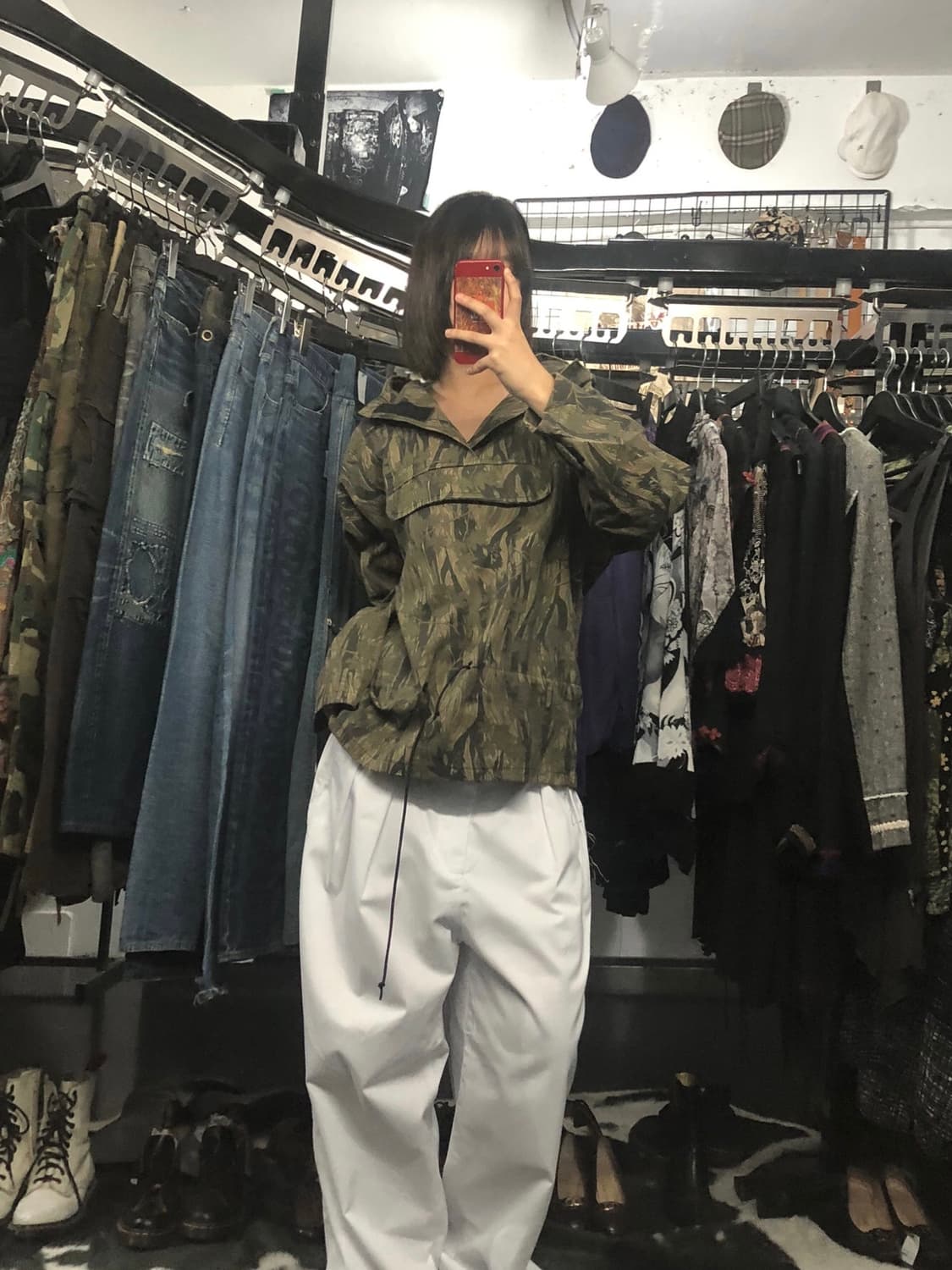 하이넥 리얼트리 패턴 아노락 상품이미지1