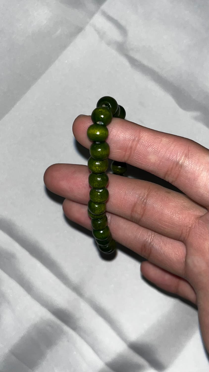 그린 우드볼 라운드 팔찌 상품이미지1