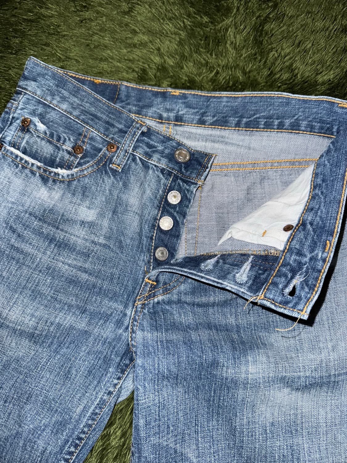 [W28/L31] 00s 리바이스 재팬 오리지널 빈티지 워싱 데님 팬츠 상품이미지3