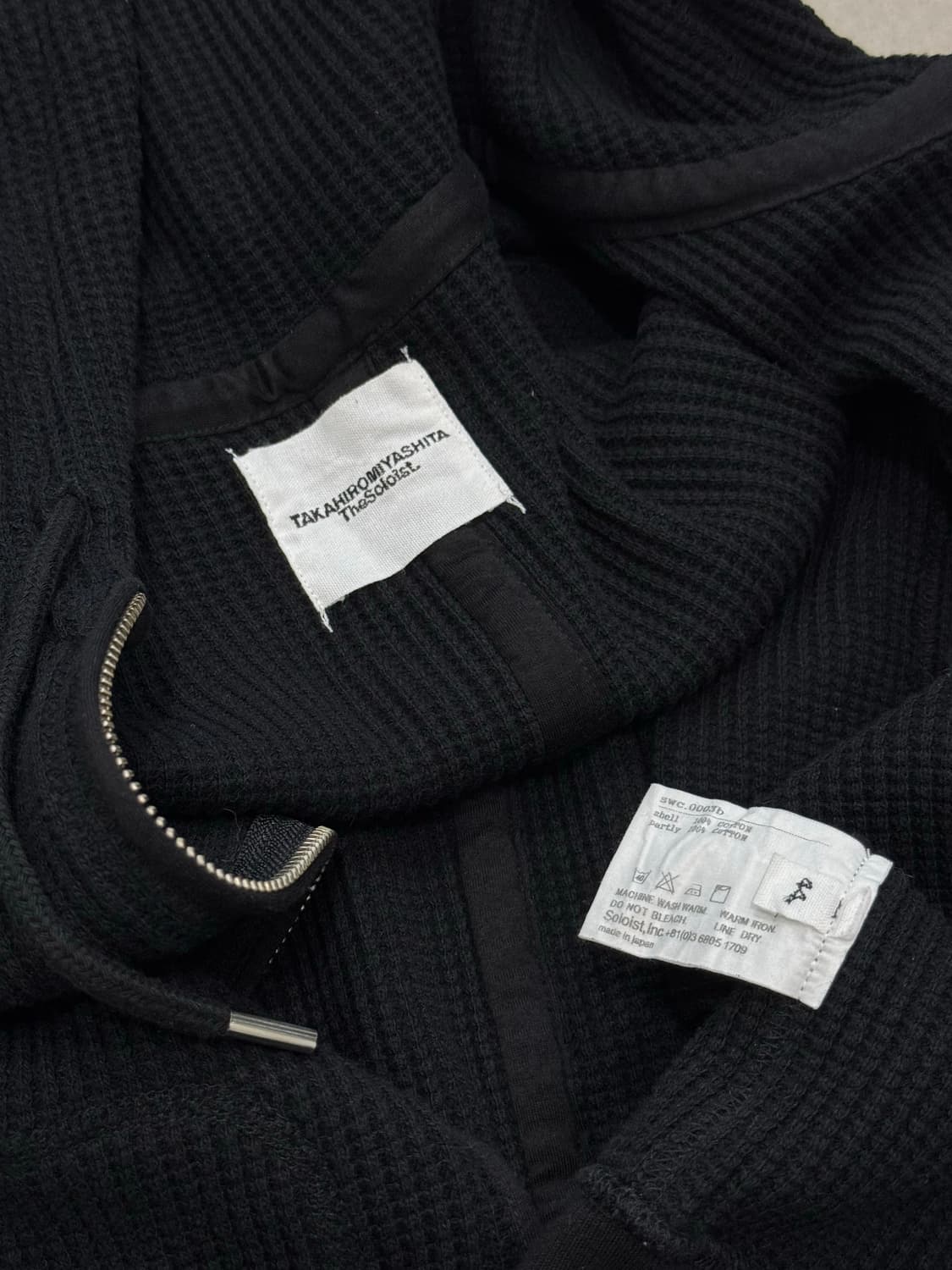 솔로이스트 와플 후드집업 상품이미지5