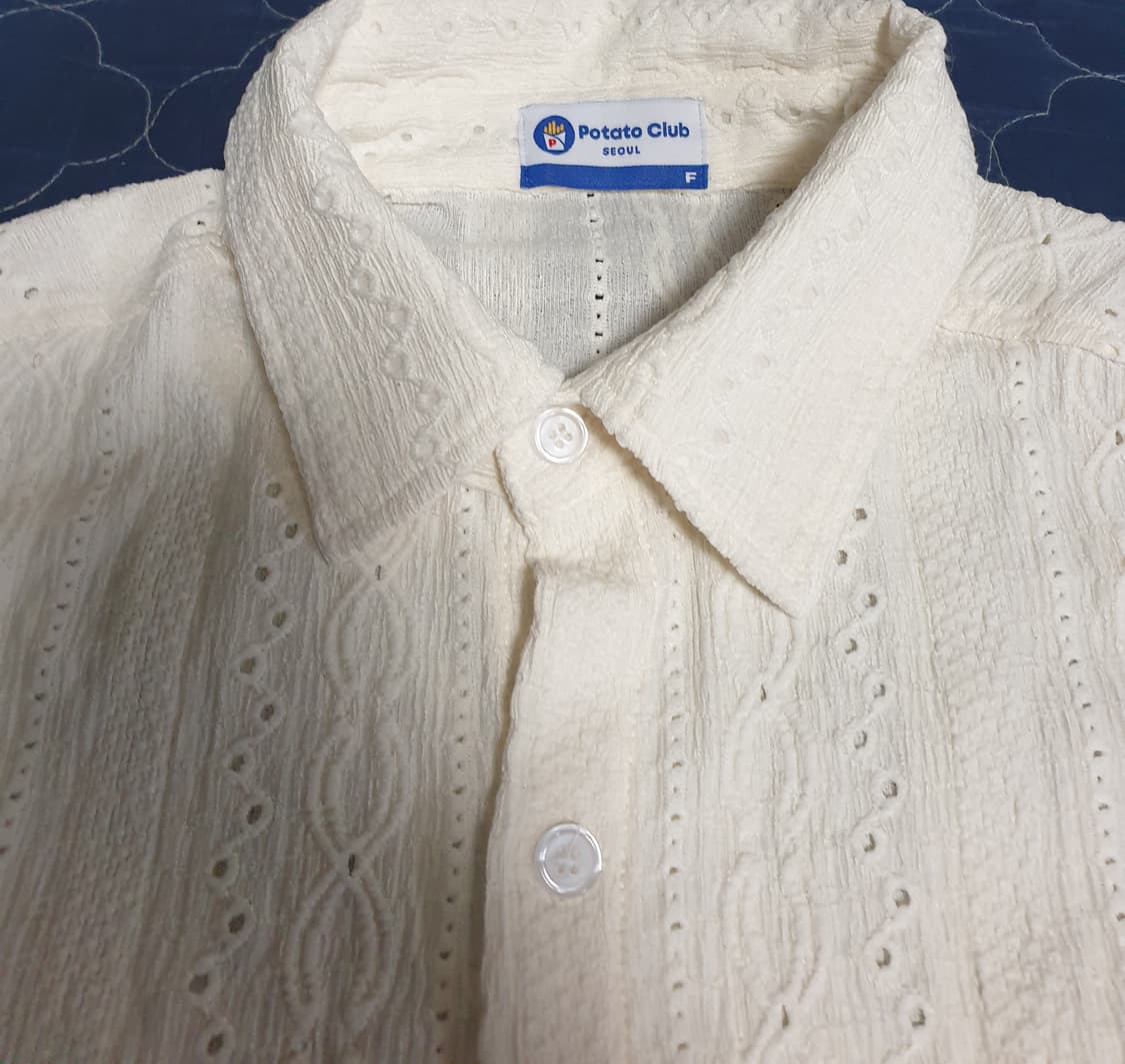 (ss시즌) 포테이토클럽 서울 빈티지 반팔셔츠 아이보리 (F) 상품이미지3