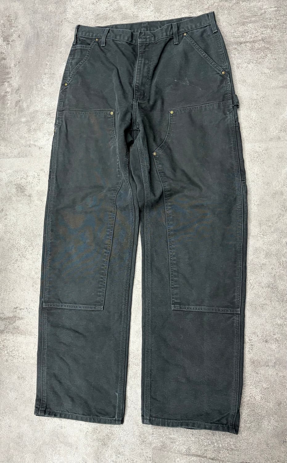 칼하트 블랙 더블니 워크 팬츠 상품이미지3