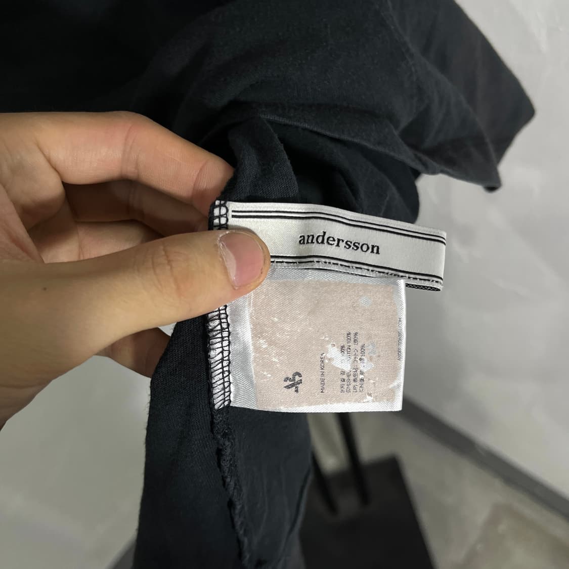 앤더슨벨 자수 레터링 반팔 티셔츠 상품이미지4