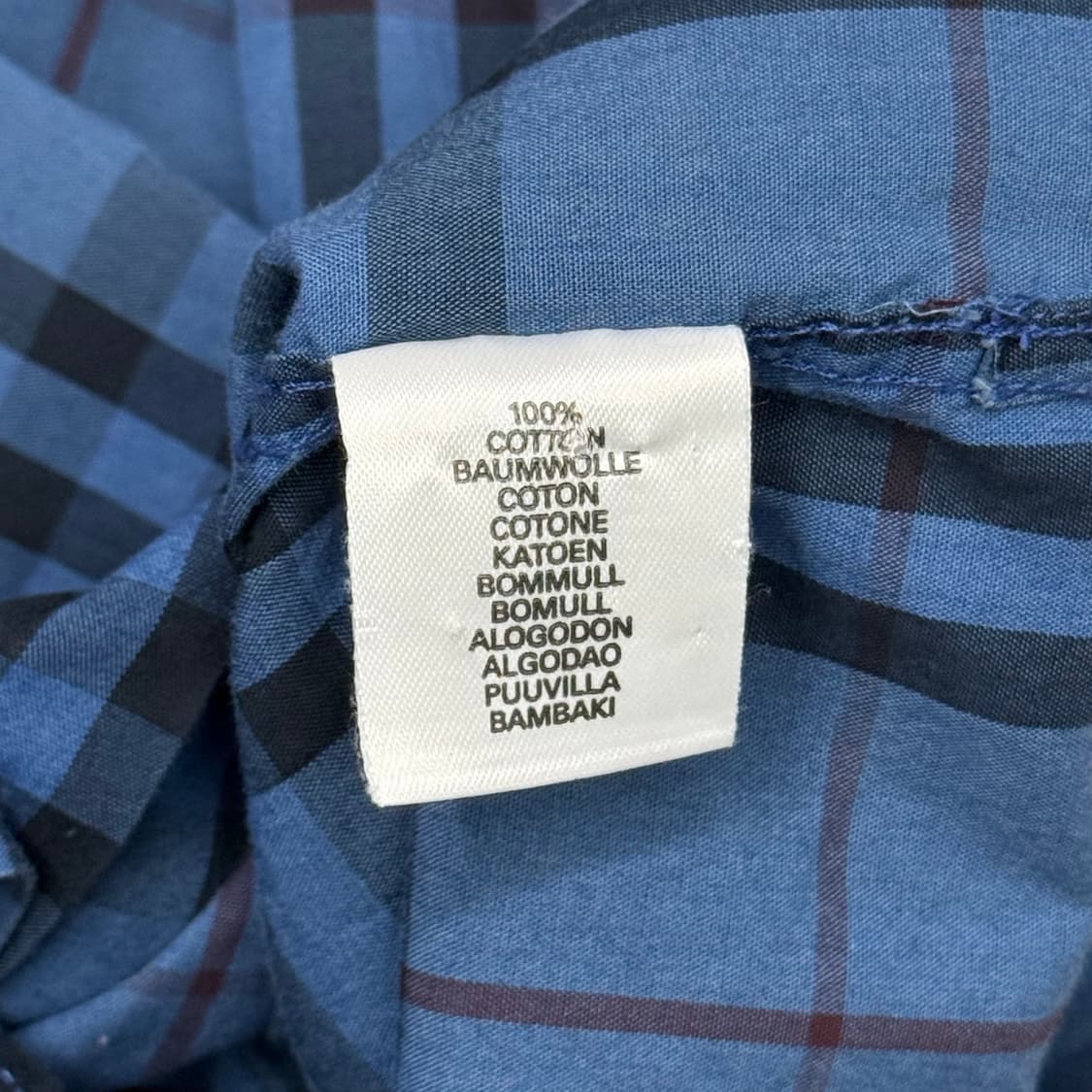 L 버버리 블루 체크 반팔 셔츠  상품이미지5