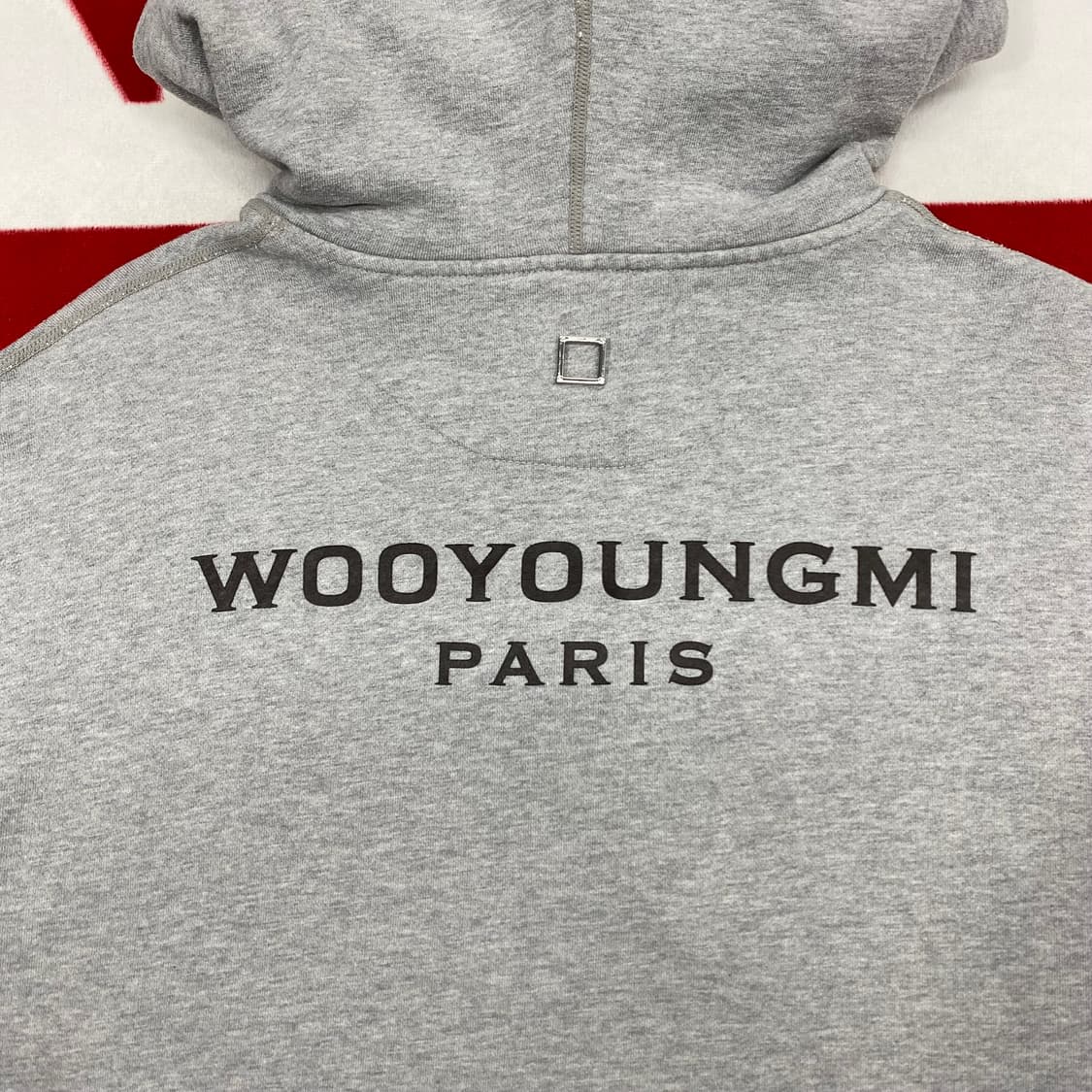 우영미 그레이 백로고 후드티 100 상품이미지5