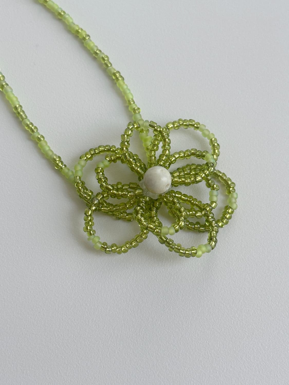 Vintage Green flower long necklace 상품이미지4