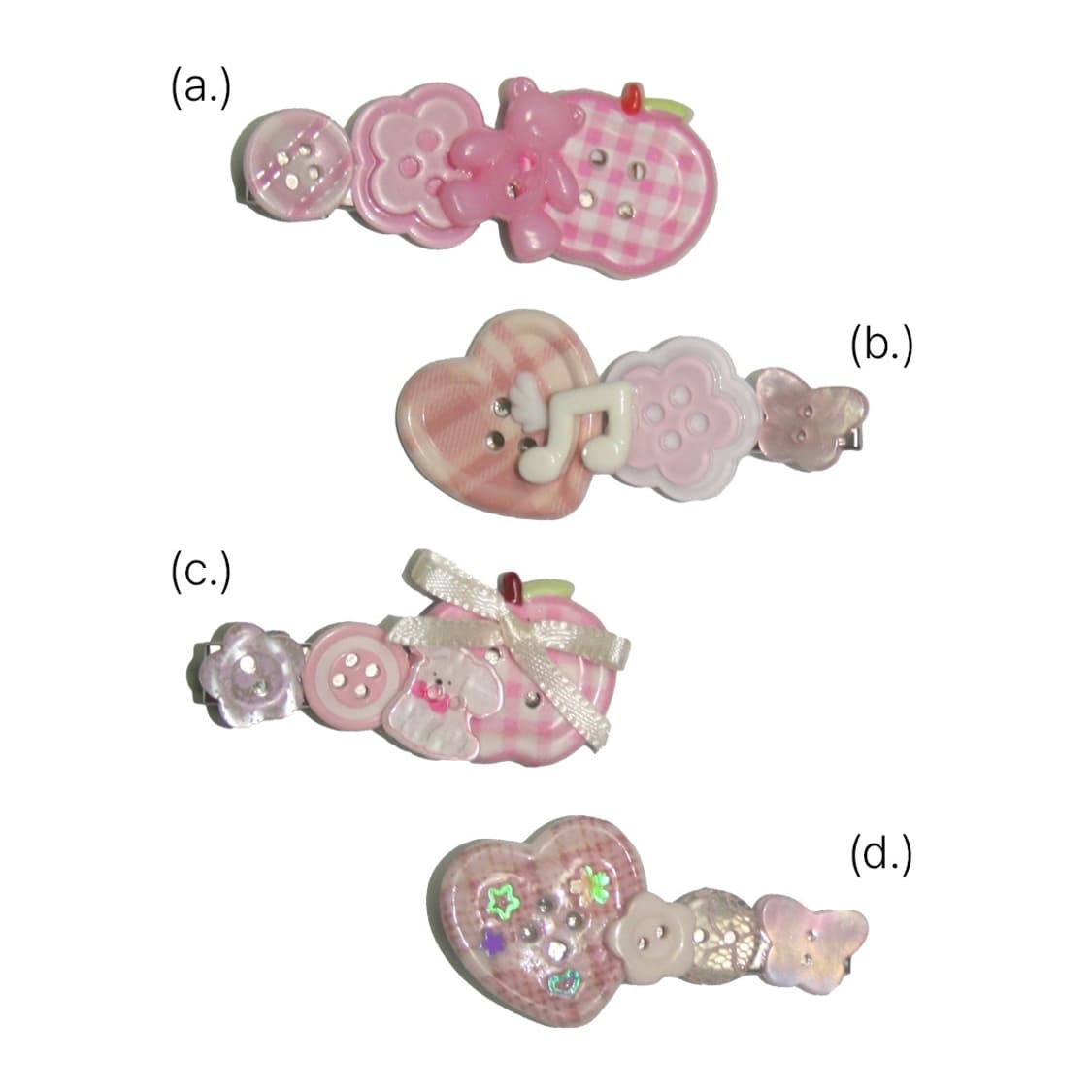 핸드메이드 단추 머리핀 상품이미지1