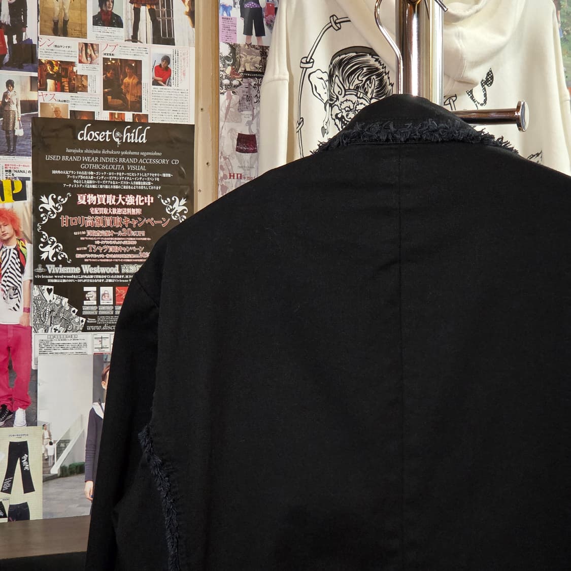 JPN 그런지 자수 레터링 코튼 블레이저 상품이미지7