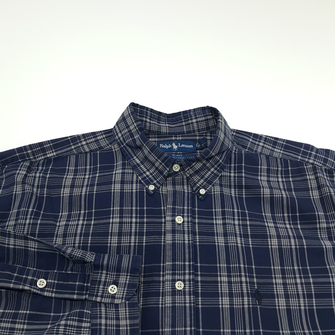 CN804 2XL 폴로 랄프로렌 네이비잉크 멀티 체크 긴팔 셔츠 남방 상품이미지3