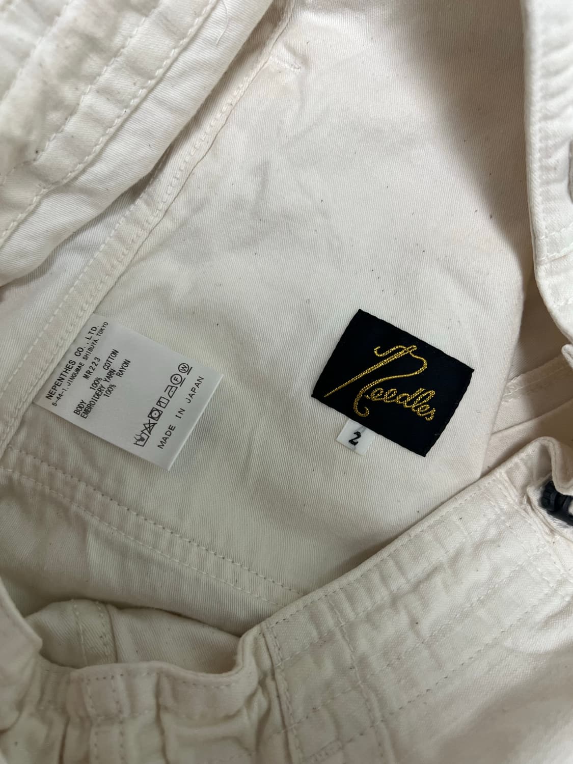 니들즈 화이트 스트링 퍼티그 미디 스커트 상품이미지8