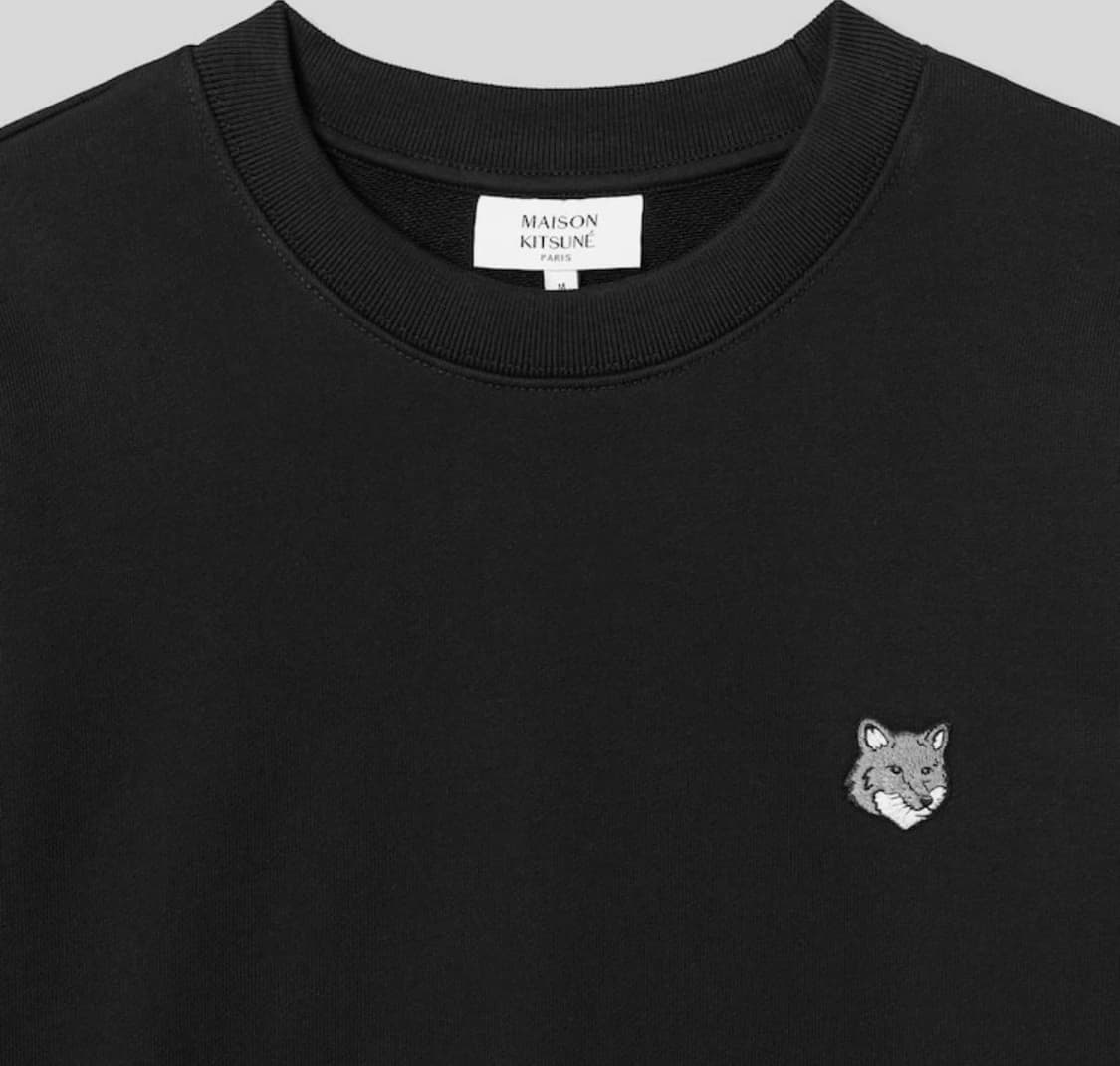 🦊[정품/새상품]메종키츠네 폭스 패치 블랙 맨투맨🦊 상품이미지2