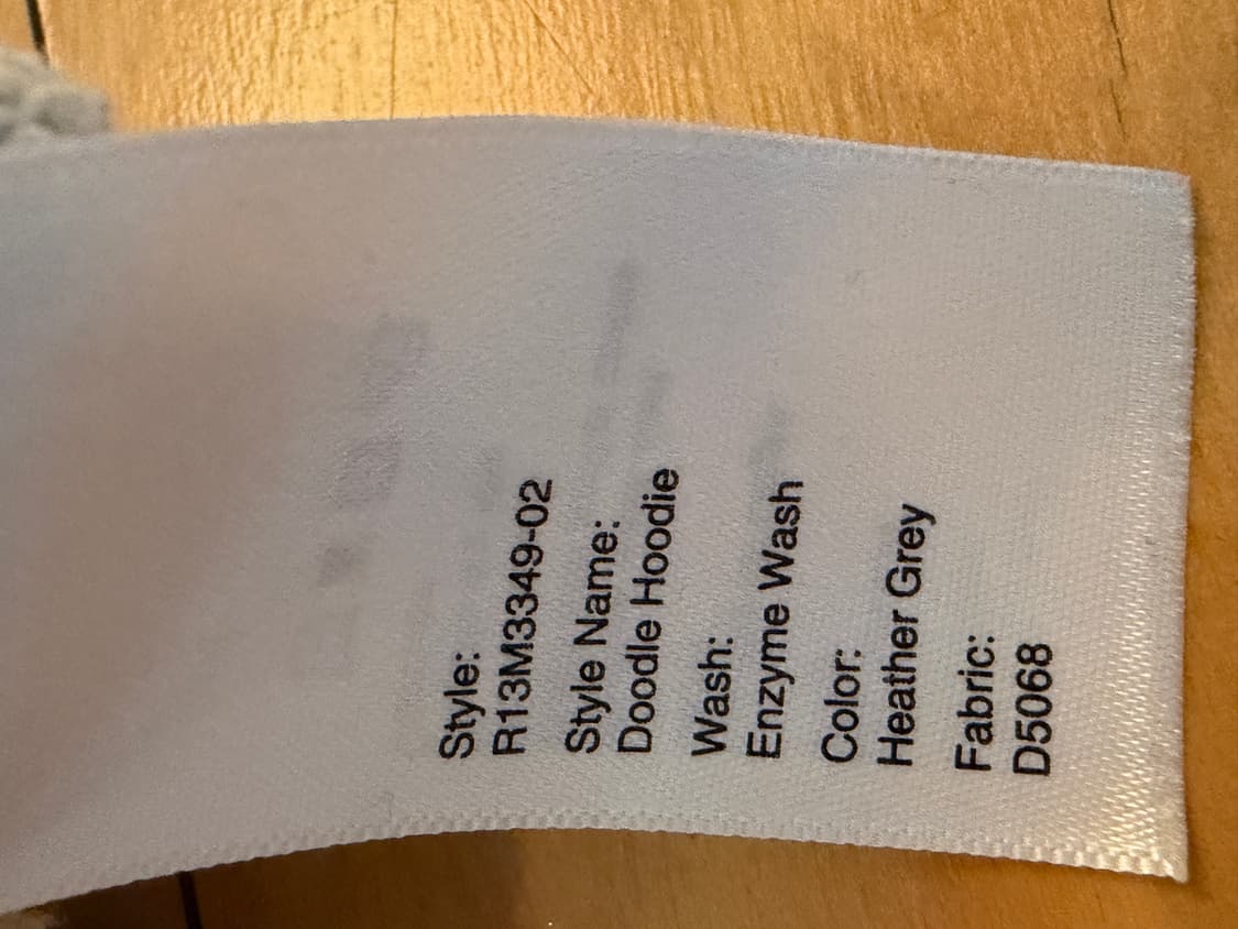 R 13 그레이 두들 후드티 상품이미지6