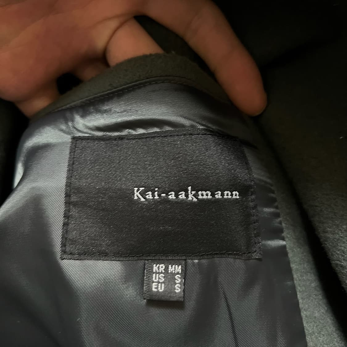 카이아크만 남성 클래식 모직 싱글 코트 M/95  상품이미지4