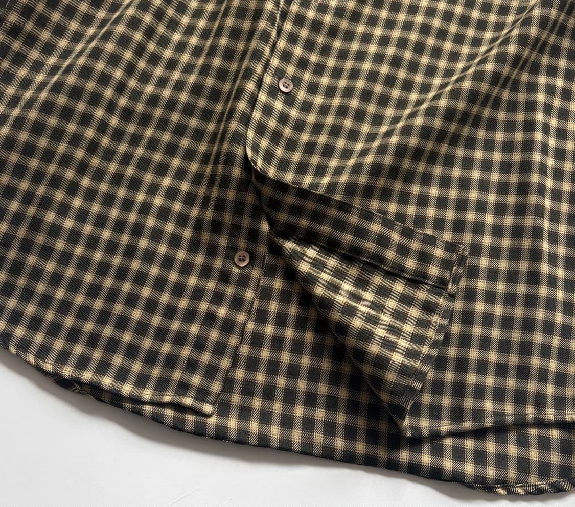 입생로랑 90‘s 빈티지 체크 셔츠 상품이미지6