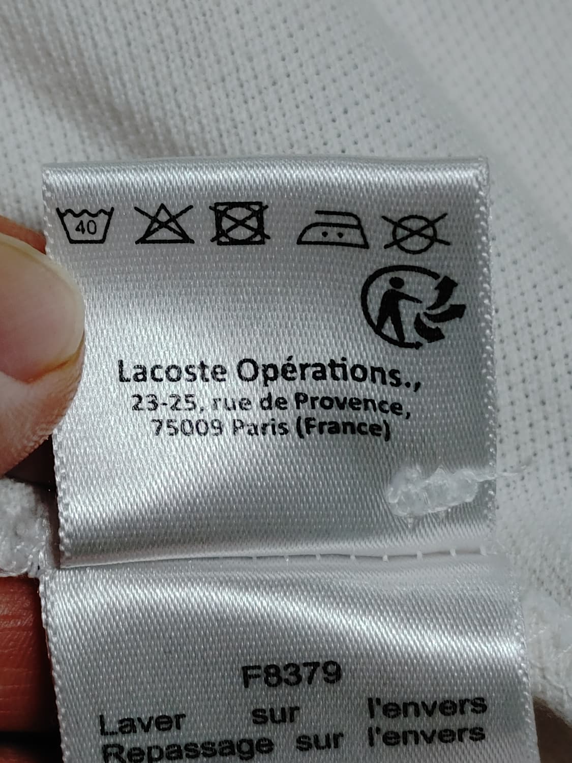 LACOSTE 라코스테 빈티지화이트 반팔카라티 상품이미지7