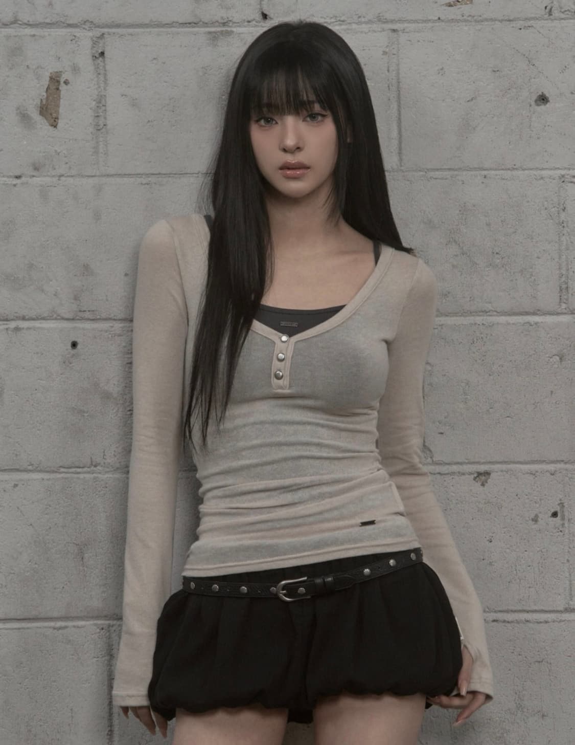 카키포인트 Steel Button Top (sage) 상품이미지2
