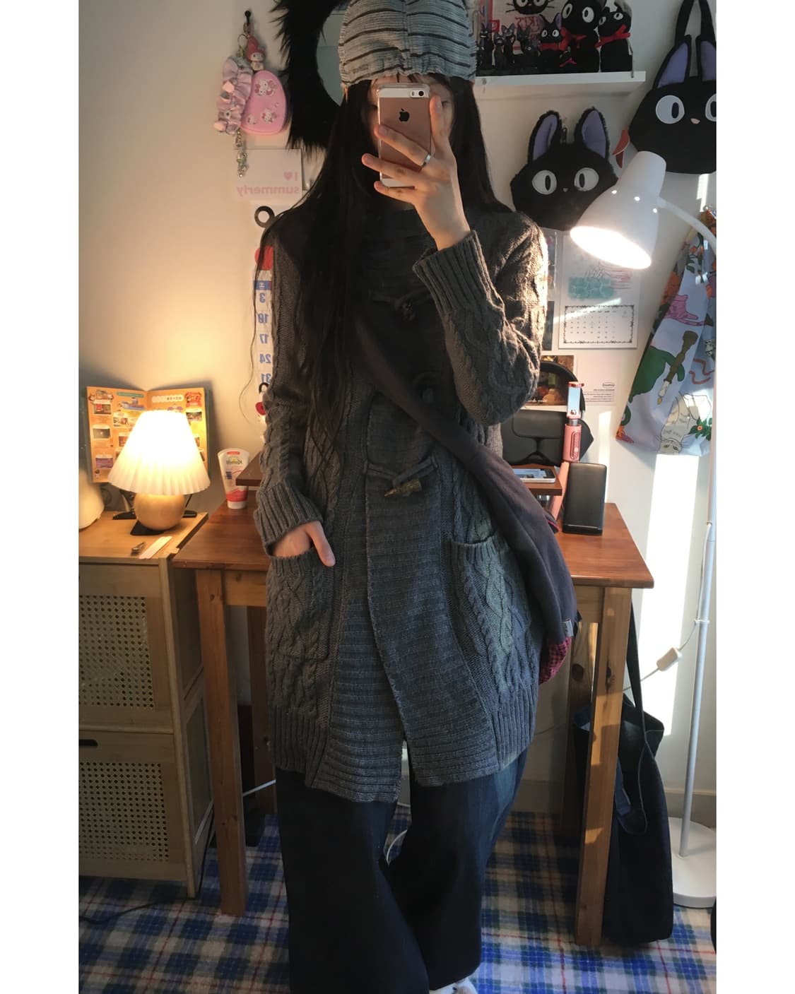 vintage toggle button cardigan gray 상품이미지1