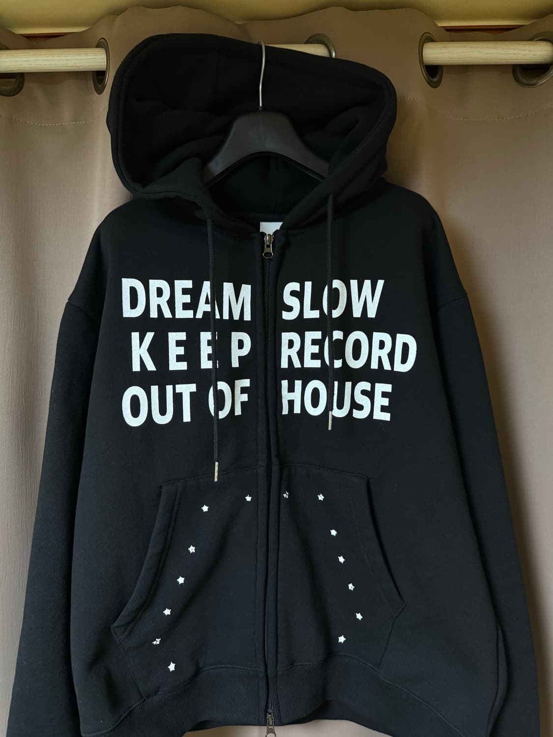 슬로오 레코드 하우스 후드집업 블랙 M 상품이미지6