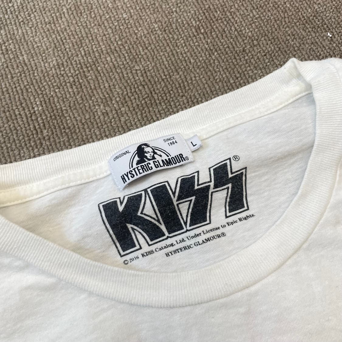 HYSTERIC GLAMOUR x kiss 히스테릭글래머 키스 밴드티  상품이미지2