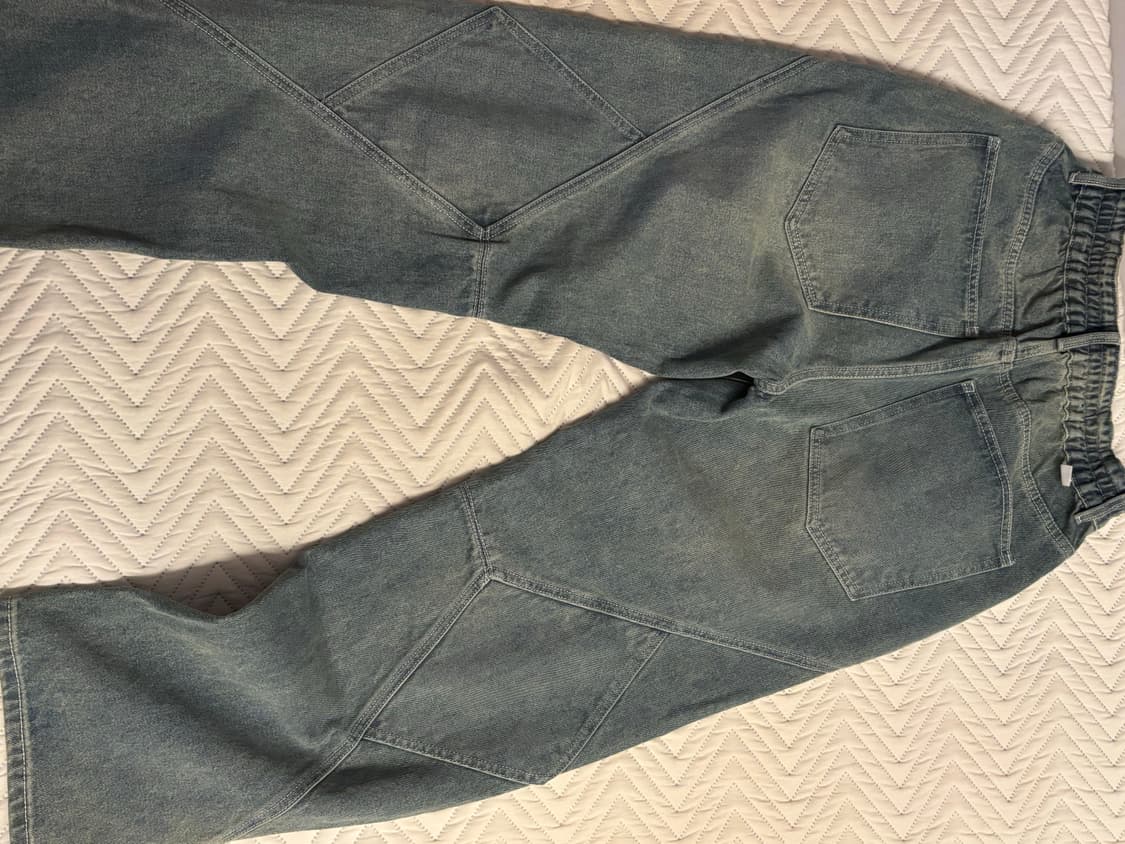 액스톤즈 다이아 하프밴딩 데님 팬츠(L) 상품이미지2