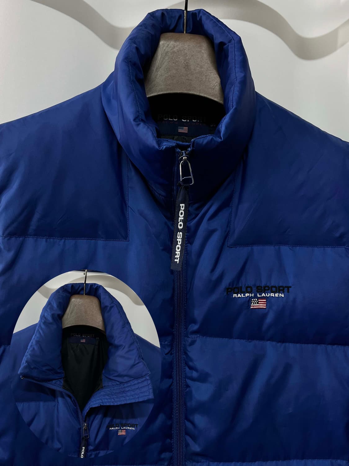90's 폴로 스포츠 로얄블루 다운 베스트 자켓 상품이미지4