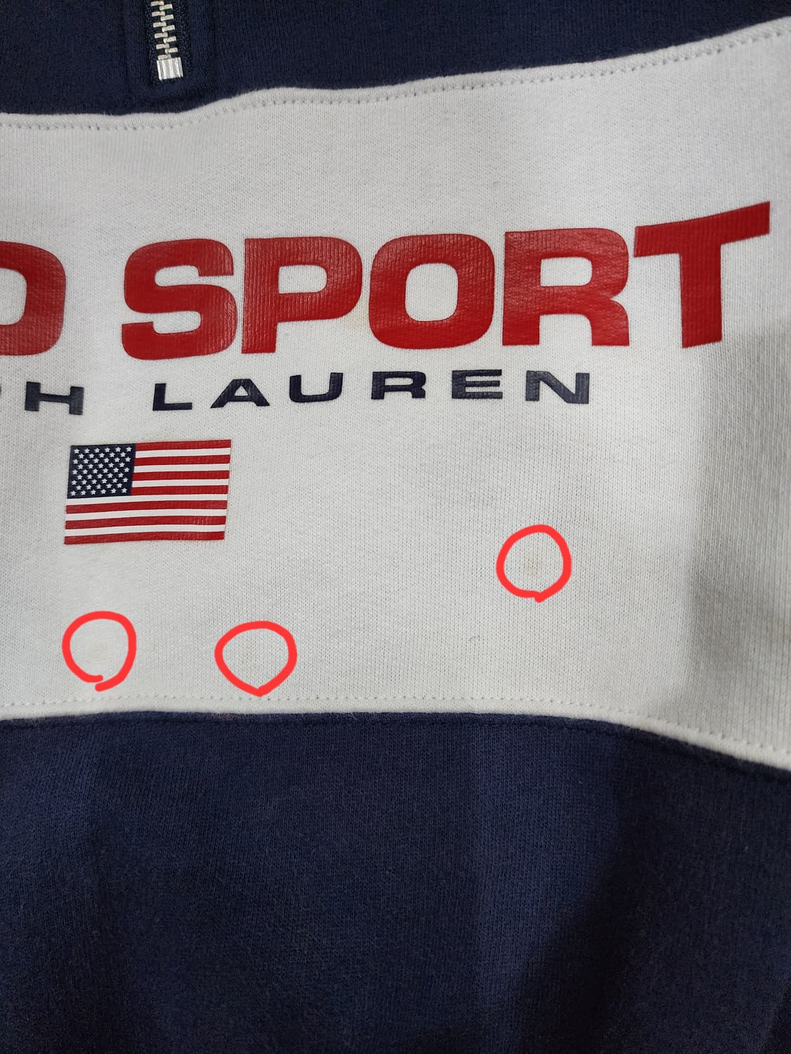 폴로 랄프로렌 폴로 스포츠 풀오버 하프집업 반집업 XS 상품이미지5