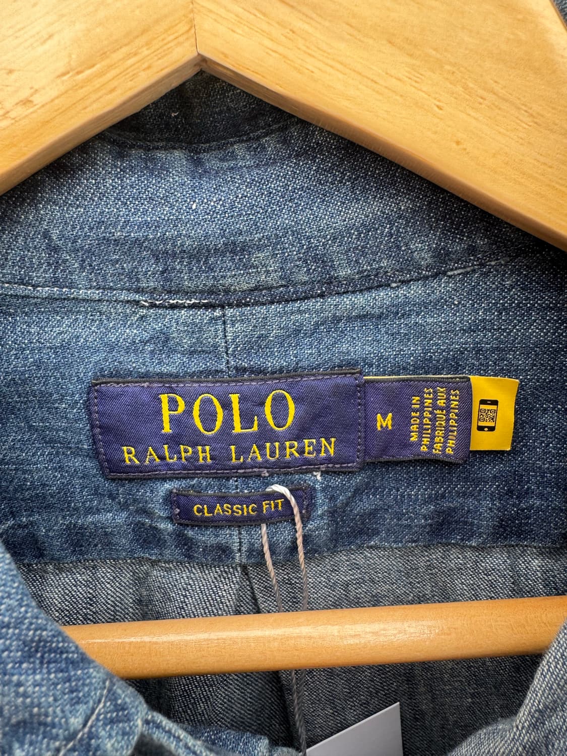 폴로 랄프로렌 빈티지 클래식 핏 데님 셔츠 m 상품이미지4