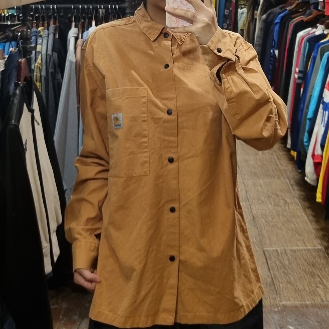 [Hi] 칼하트 긴팔 셔츠 카라멜 상품이미지1