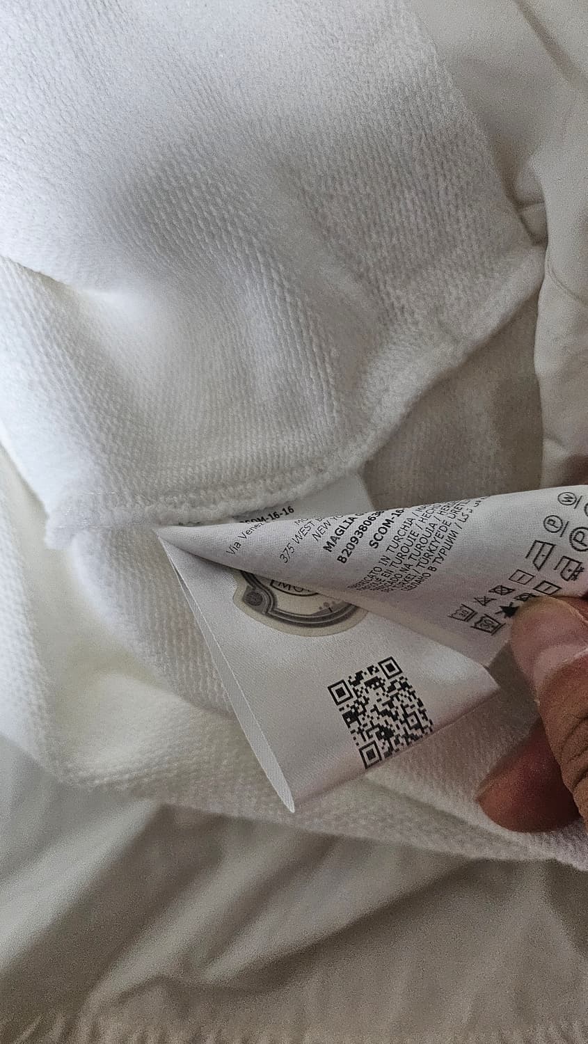 [A] 몽클레어 정품 화이트 후드티 S 상품이미지6