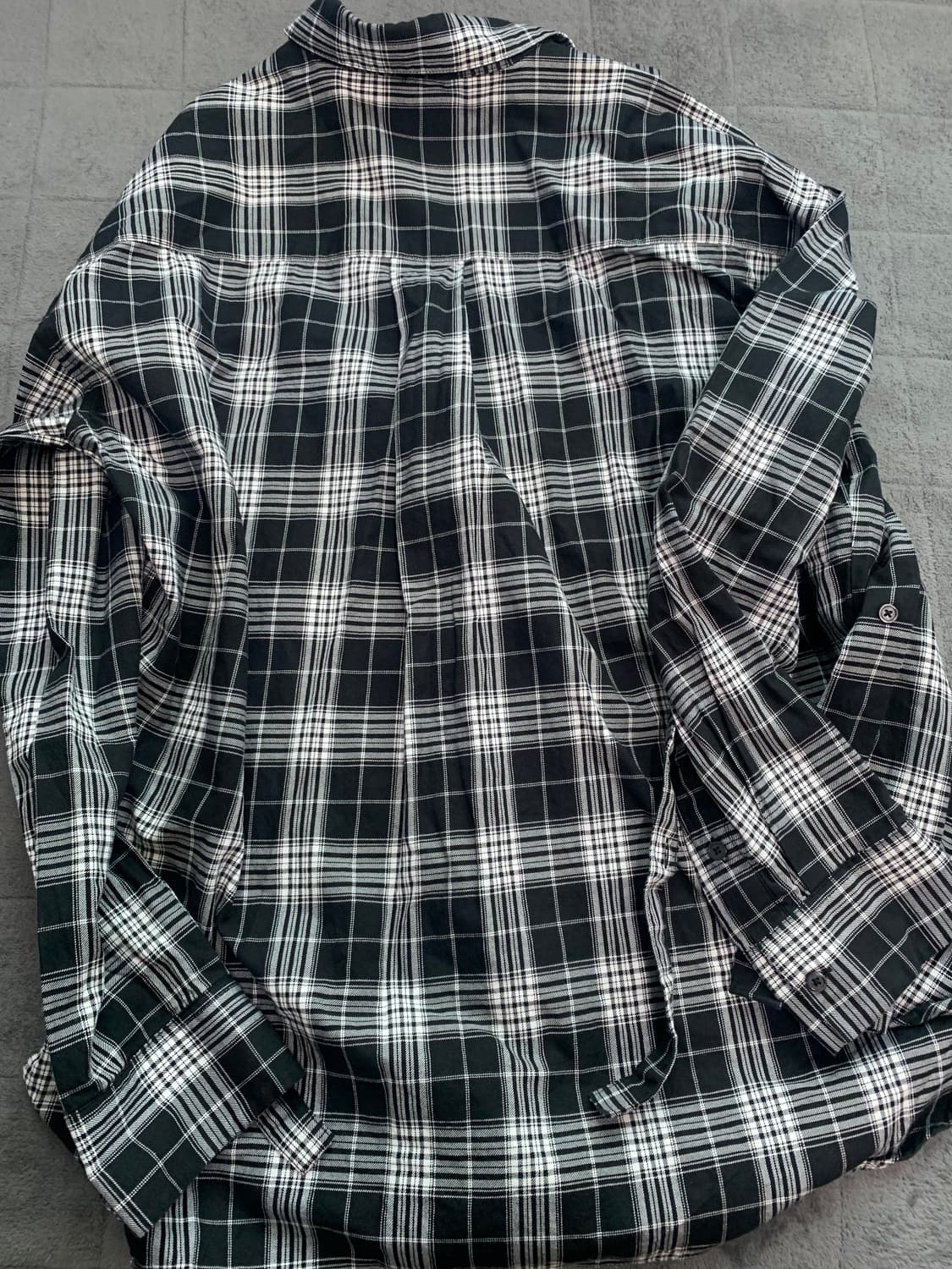 지오송지오 오버핏 체크 셔츠 105 상품이미지4