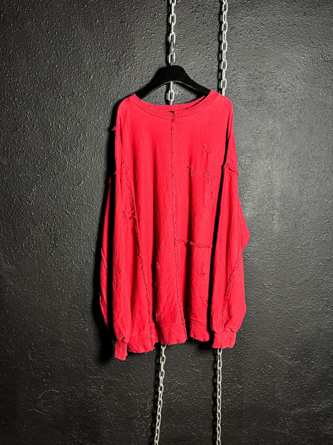 Distressed Red Sweat  상품이미지1